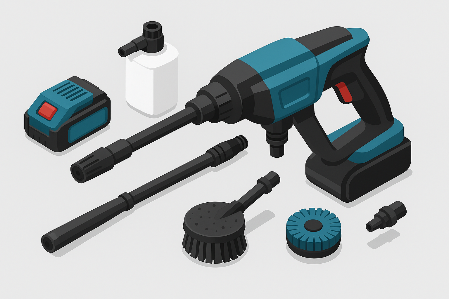 Pistolets de Lavage Sans Fil : nettoyage précis et rapide