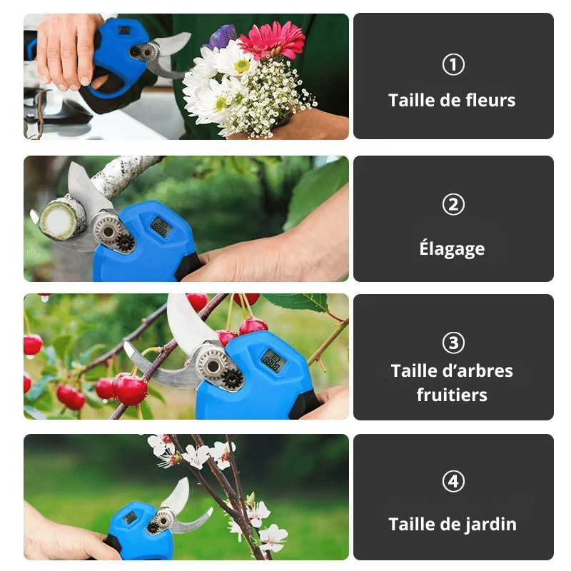Sécateur Électrique 20V – Coupe Branches Professionnel À Batterie