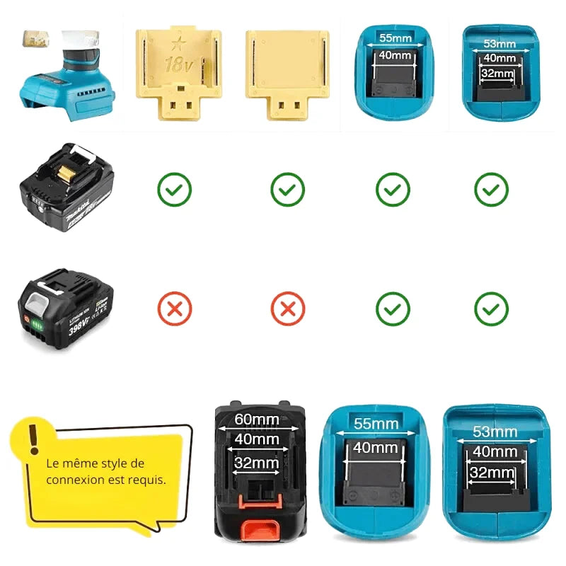 Batterie Lithium 20V – 4,0Ah à 6.0Ah, Compatible Makita - photo 9