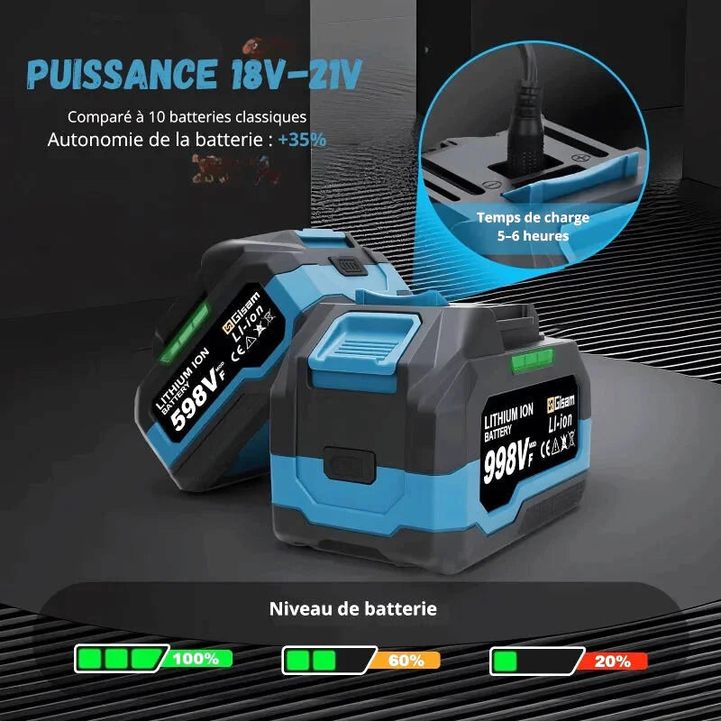 Batterie Lithium 20V – 4,0Ah à 6.0Ah, Compatible Makita - photo 1