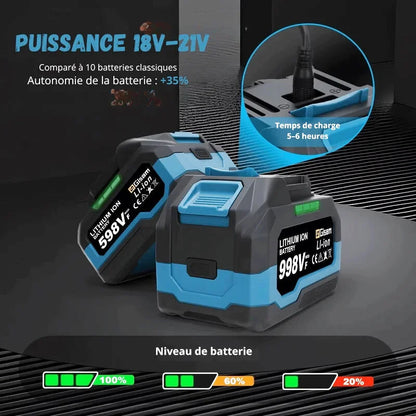 Batterie Lithium 20V – 4,0Ah à 6.0Ah, Compatible Makita