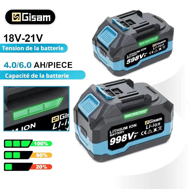 Batterie Lithium 20V – 4,0Ah à 6.0Ah, Compatible Makita - photo 6
