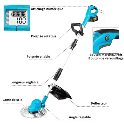Coupe Bordure A Batterie 20V – Léger,Pratique Et Multifonction