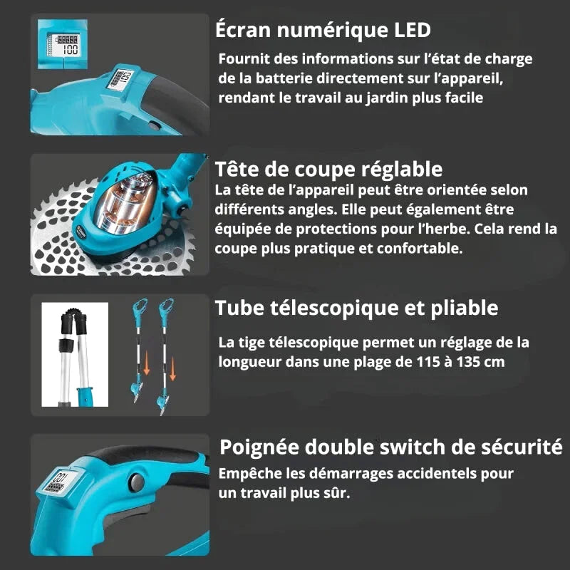 Coupe Bordure A Batterie 20V – Léger,Pratique Et Multifonction - photo 1