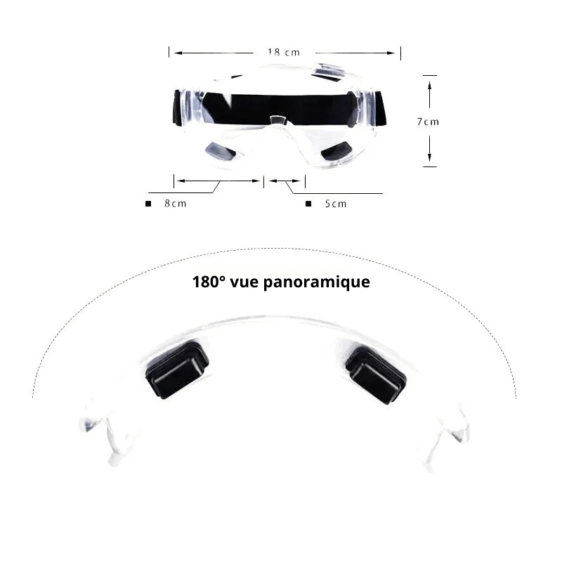 Lunettes De Protection Anti-Chocs Transparentes