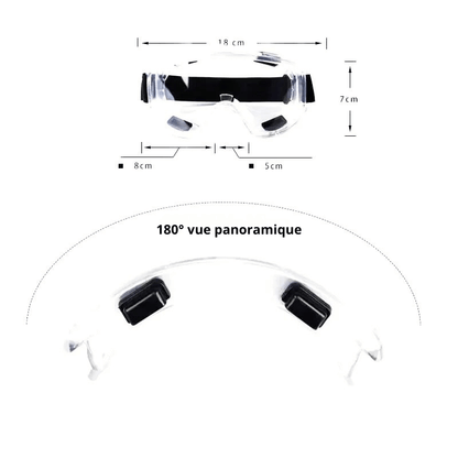 Lunettes De Protection Anti-Chocs Transparentes
