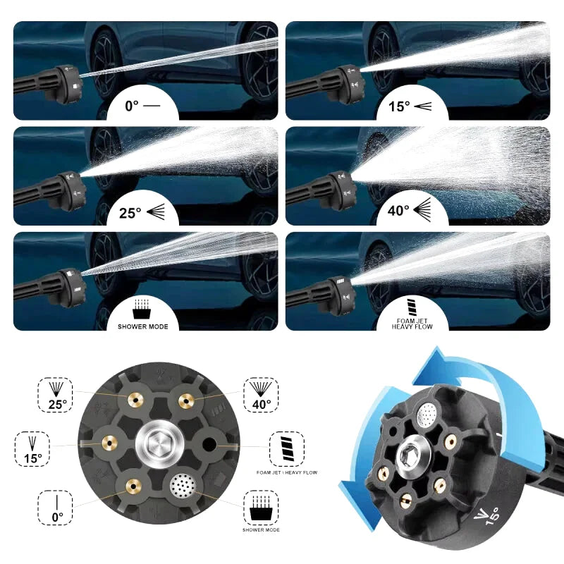 Pistolet Haute Pression 20V– 3 Vitesses, Buse 6-en-1 (6,3 L/min)