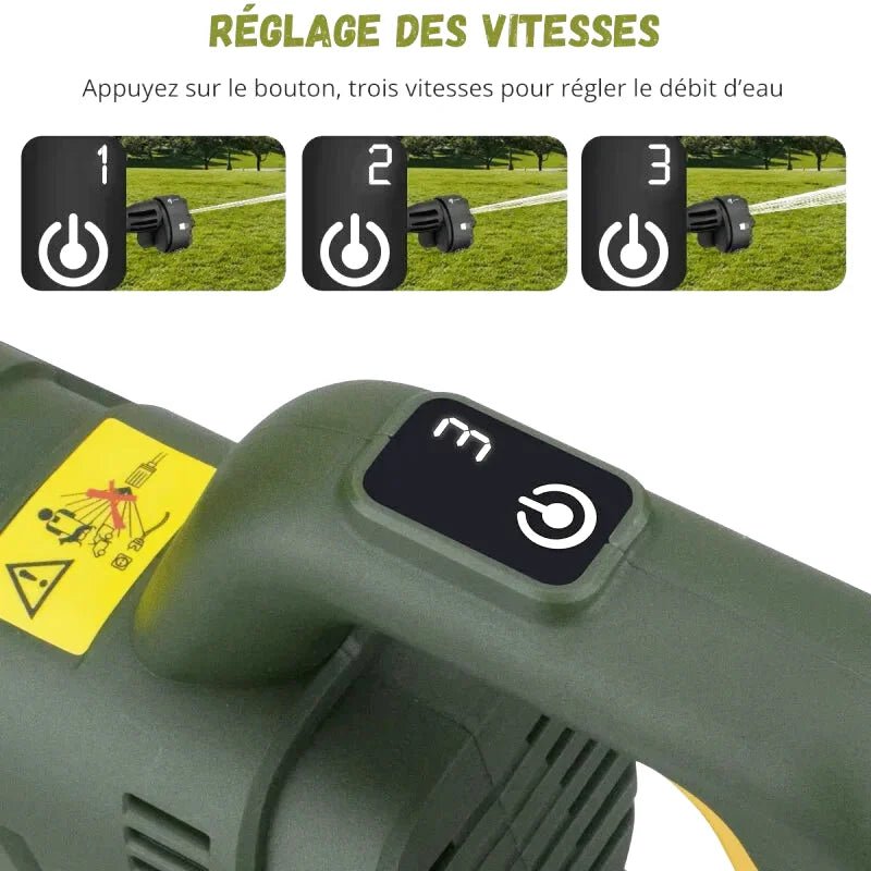 Pistolet Haute Pression 20V– 3 Vitesses, Buse 6-en-1 (6,3 L/min)