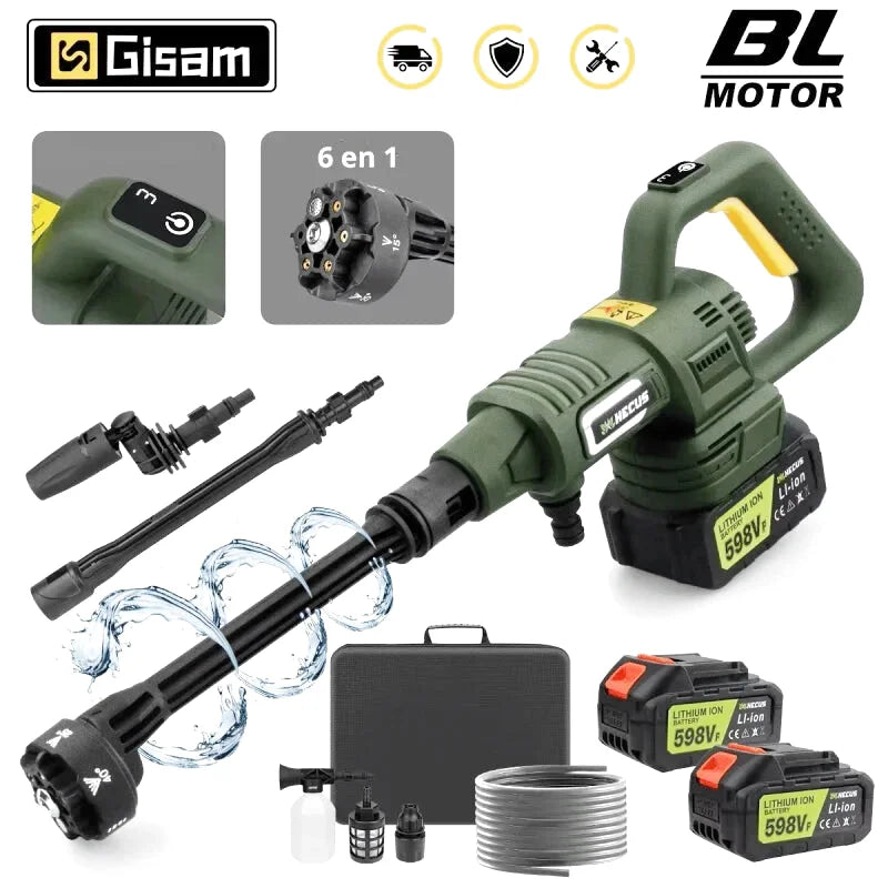 Pistolet Haute Pression 20V– 3 Vitesses, Buse 6-en-1 (6,3 L/min) - photo 4