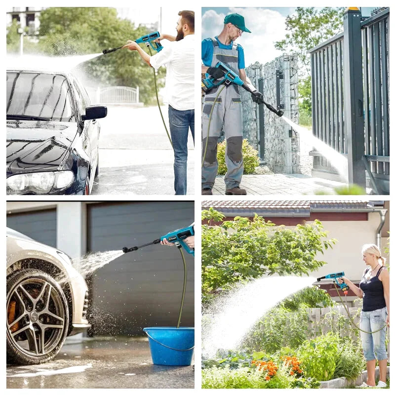 Pistolet Haute Pression Sans Fil 20V – 4 Vitesses, Buse 6-en-1 (7 L/min)