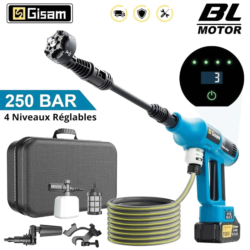 Pistolet Haute Pression Sans Fil 20V – 4 Vitesses, Buse 6-en-1 (7 L/min) - photo 6