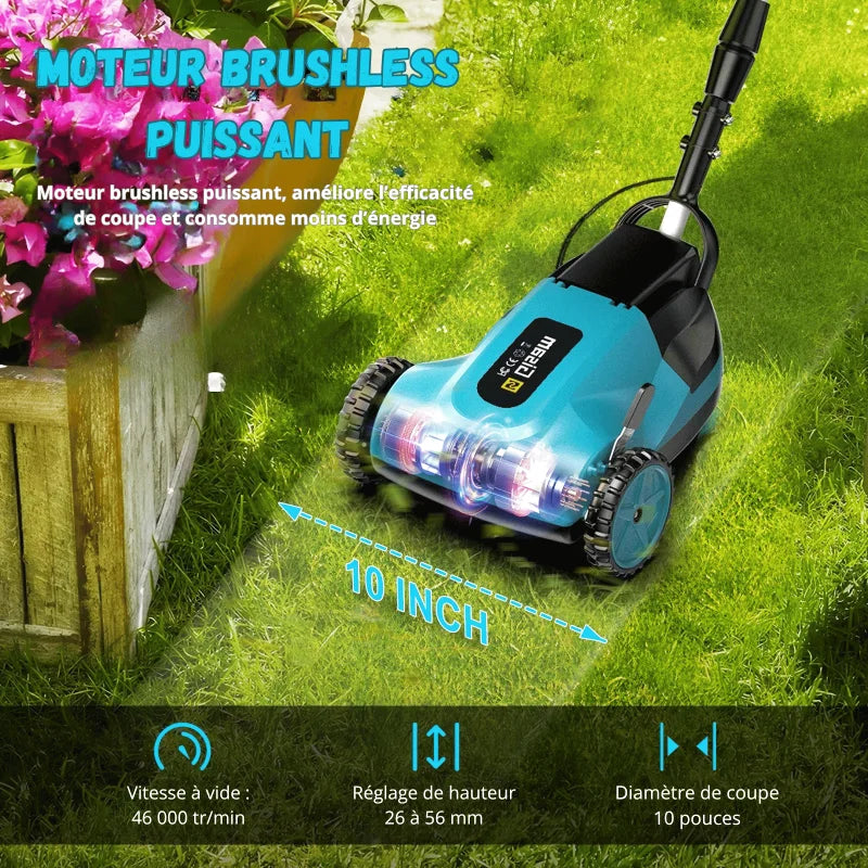 Tondeuse A Gazon A Batterie 20V – Débroussailleuse Multifonction Haute Performance