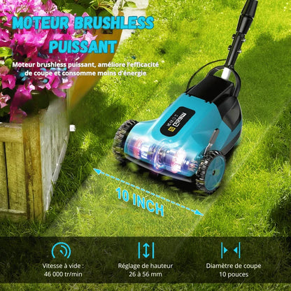 Tondeuse A Gazon A Batterie 20V – Débroussailleuse Multifonction Haute Performance