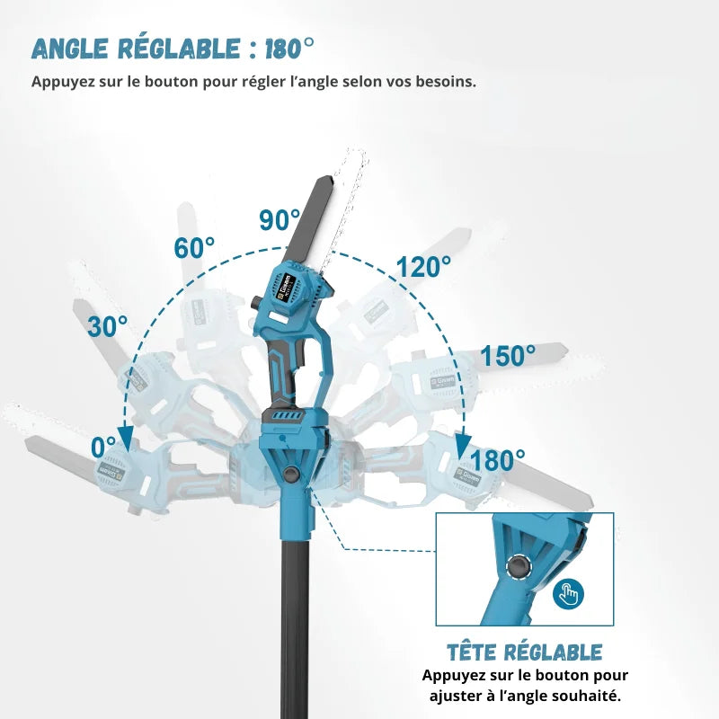 Tronçonneuse A Batterie 20V – Scie À Chaîne Puissante Pour Bois Et Troncs - photo 4