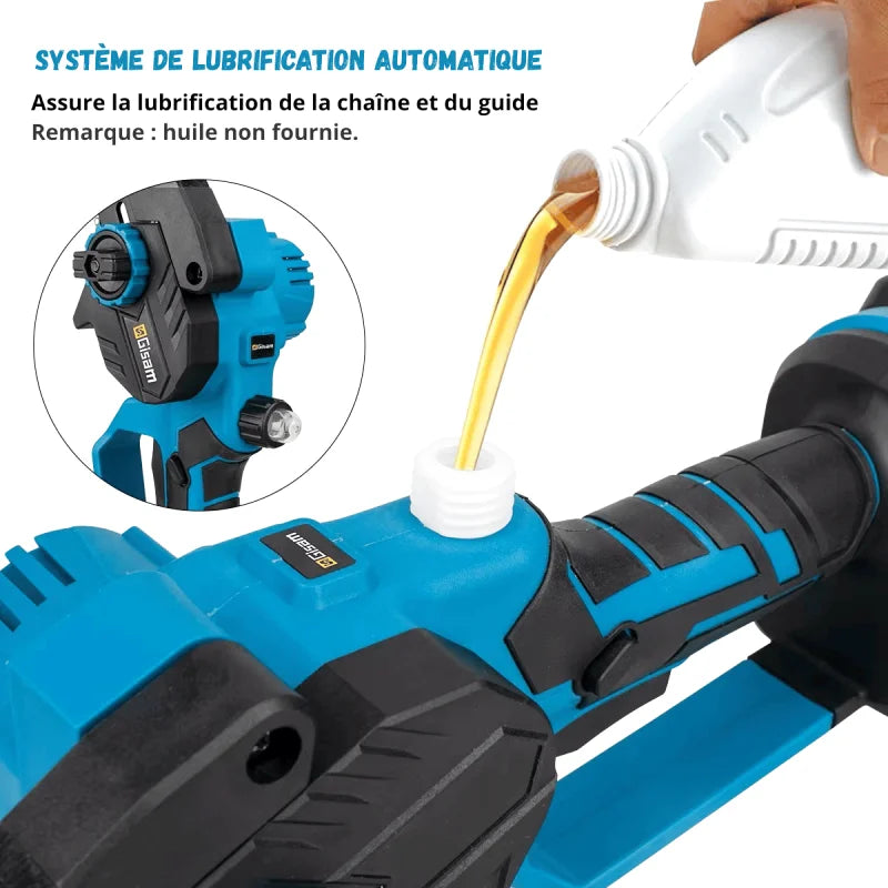 Tronçonneuse Électrique Sans Fil 20V – Mini Scie Portative Pour Bois Et Jardin