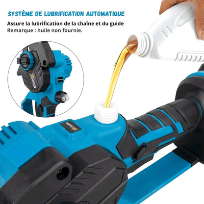 Tronçonneuse Électrique Sans Fil 20V – Mini Scie Portative Pour Bois Et Jardin