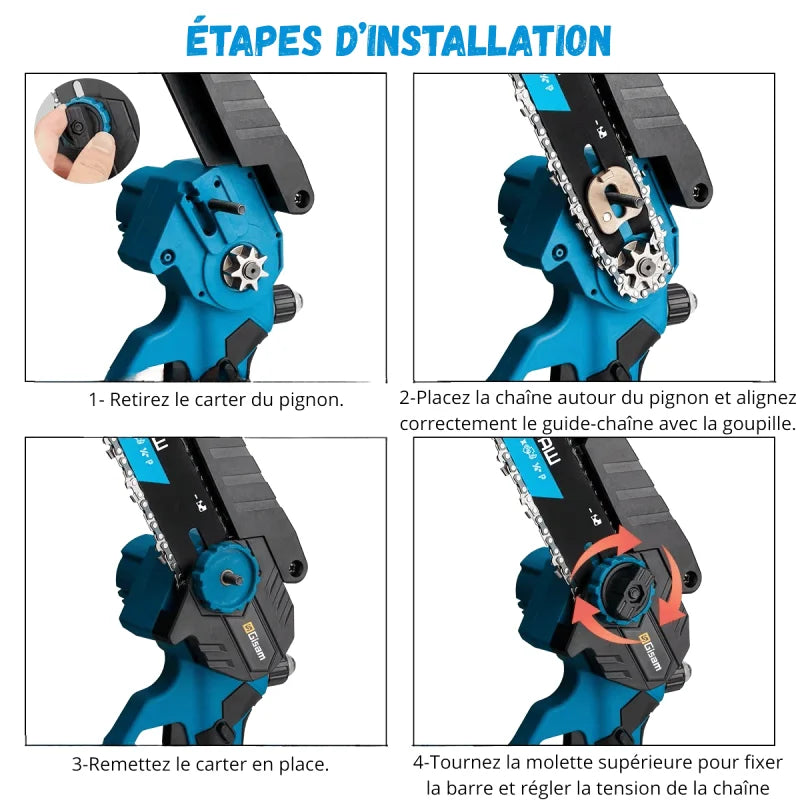 Tronçonneuse Électrique Sans Fil 20V – Mini Scie Portative Pour Bois Et Jardin - photo 6